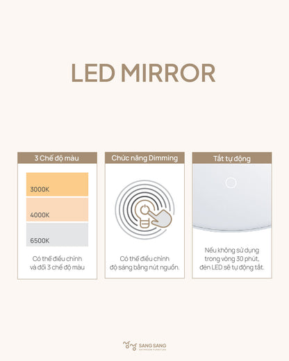 [FANTASY MIRROR] Gương LED Phòng Tắm Treo Tường Sang Sang